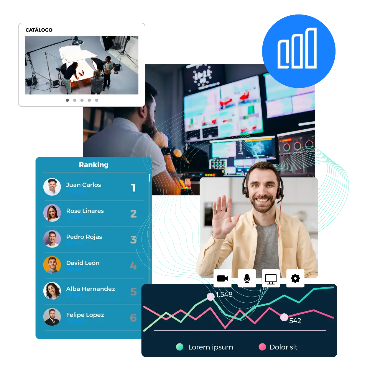 eventos híbridos, mezcla el poder de la tecnología en eventos presenciales y virtuales, conectaa a todo tipo de audiencia, llega a más público